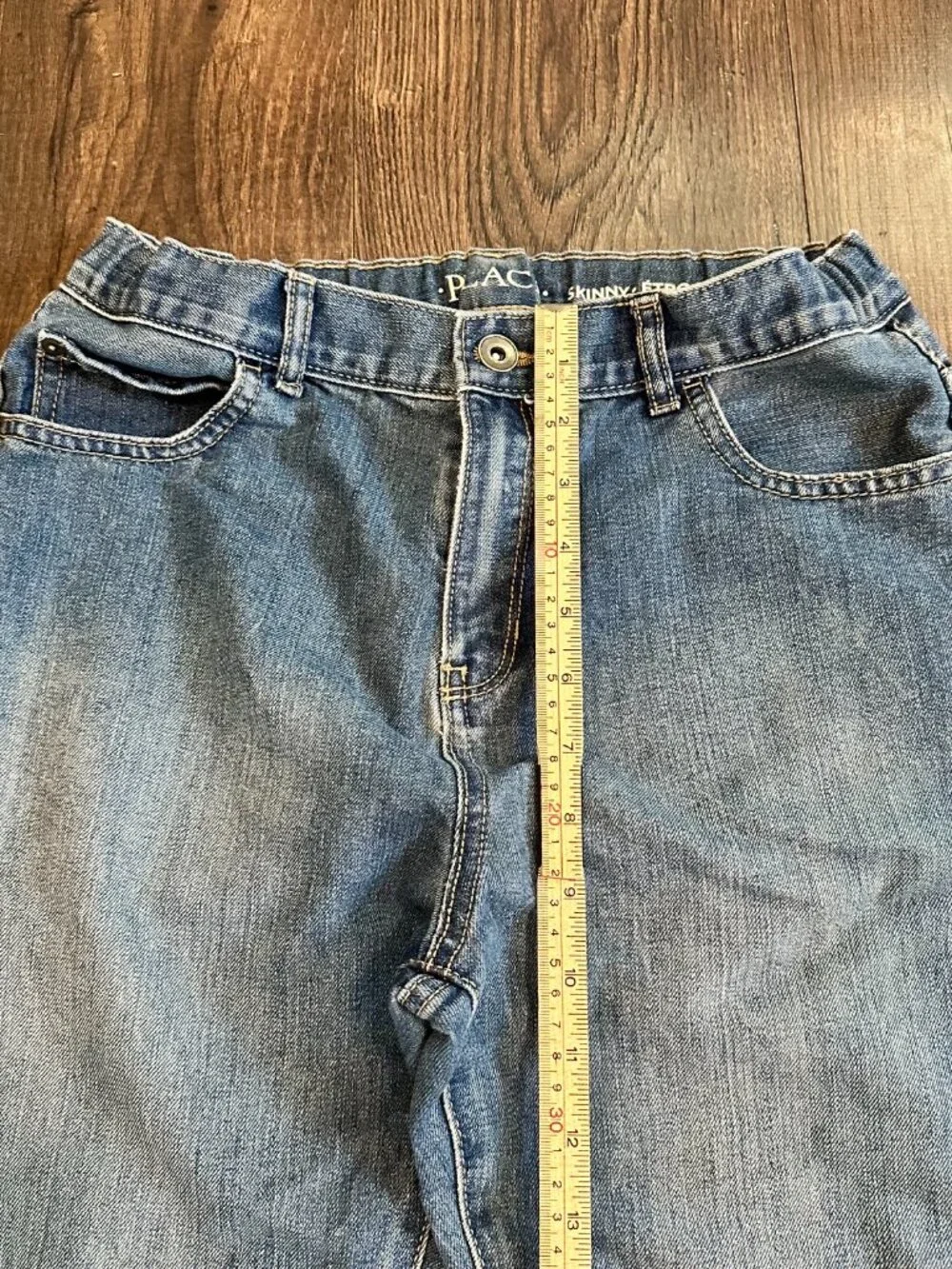 GUC 2 CHILDREN'S PLACE Boy's Skinny Denim Jeans, Light Gray & Blue, Size: 18